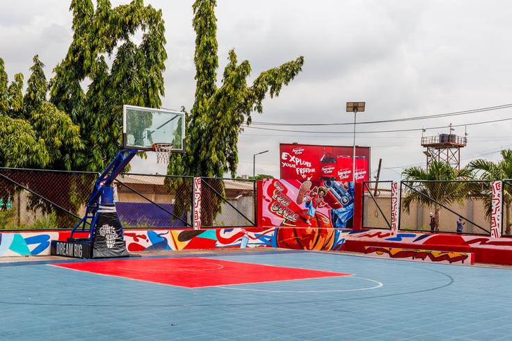 Lagos youth finally get a court that isn't falling apart — American Cola turns Ilupeju into a creative playground