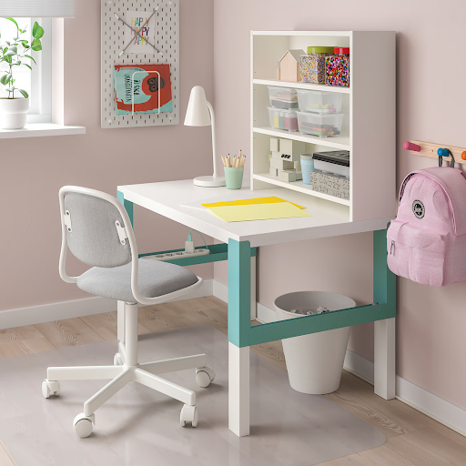 PÅHL children desk unit, white, 64x60 cm