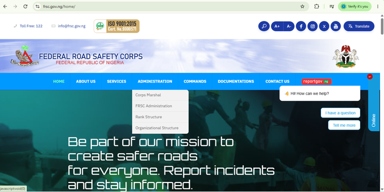 The Official FRSC Website