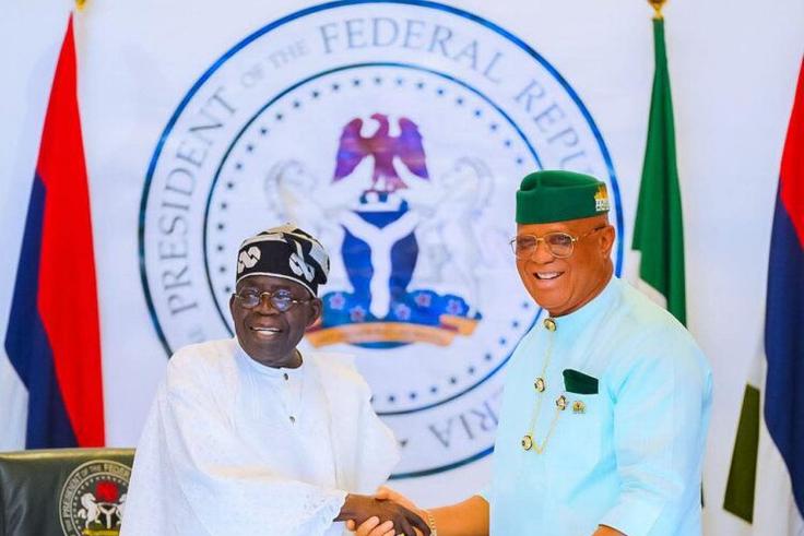 President Bola Tinubu and Governor Umo Eno of Akwa Ibom State.