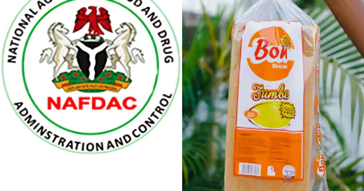 NAFDAC Clears Bon Bread as Safe After Viral Video Sparks ₦50 Million Lawsuit
