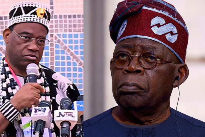 President Bola Tinubu and the Tor Tiv of Benue State, James Ayatse.