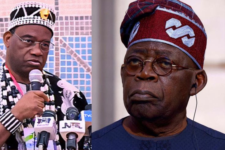 President Bola Tinubu and the Tor Tiv of Benue State, James Ayatse.