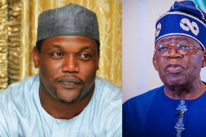 President Bola Tinubu and Muhammad Babangida, son of former military ruler Ibrahim Babangida