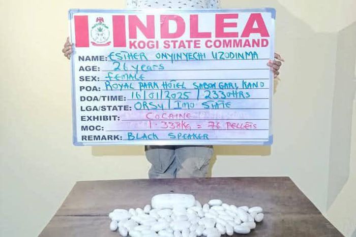 NDLEA detains nursing student for 'attempting' to ingest 76 wraps of cocaine