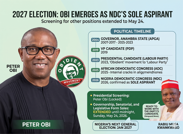 Timeline of Peter Obi's political journey.