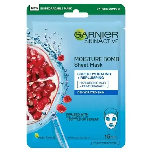 Garnier SkinActive Moisture Bomb Sheet Mask Super Hydrating + Replumping 28g (Package may Vary)