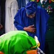 President Bola Tinubu giving his predecessor, late former President Muhammadu Buhari, his last bow before his burial on Tuesday, July 15, 2025.