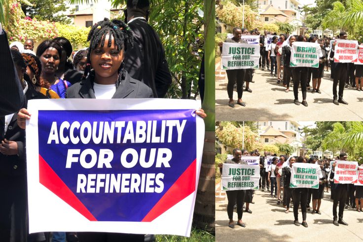 Protesters storm UAE Embassy - demand deportation of ex-NNPC chief Mele Kyari