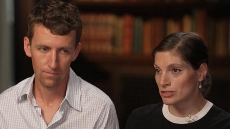 Patrick Calncy and his wife, Dr Rachel Danis.