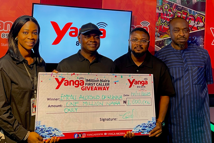 Yanga FM Makes Broadcasting History, Rewards First Caller with ₦1 Million