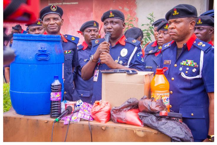 WATCH: NSCDC uncovers fake juice factory in Lagos, says ‘Barkas’ was mostly water and chemicals