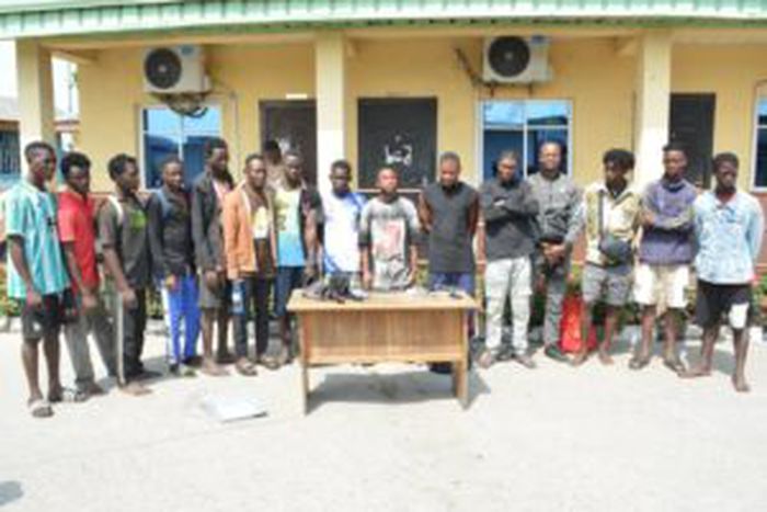 Navy catches 19 persons who hid inside a vessel to illegally japa to Europe. [NAN]