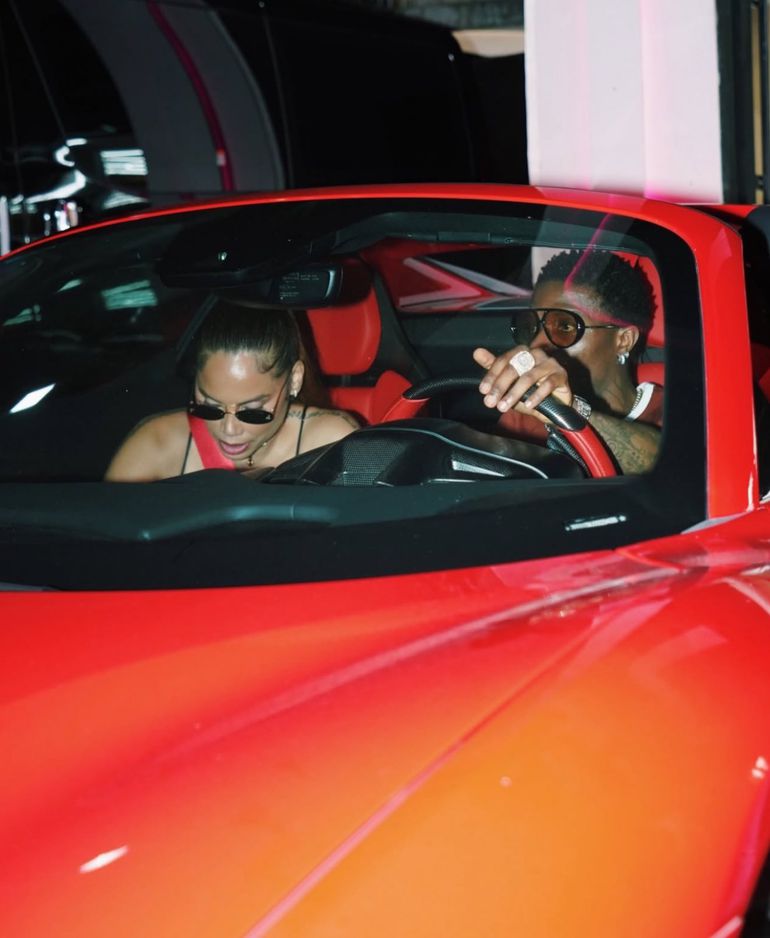 Wizkid and Jada P spotted leaving Dance Eko '25 festival in his ₦1.4 billion Ferrari on Saturday, December 20, 2025