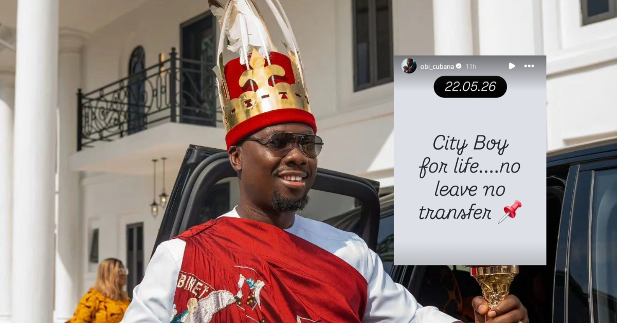 Obi Cubana shuts down rumours of dumping Tinubu’s City Boy Movement, declares ‘City Boy for life’