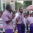 PHOTOS: VeryDarkMan, pupils stage protest at Wike’s gate over prolonged teachers’ strike