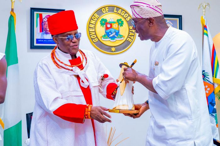 Oba of Benin visits Sanwo-Olu in Lagos, says Tinubu's presidency God-willed