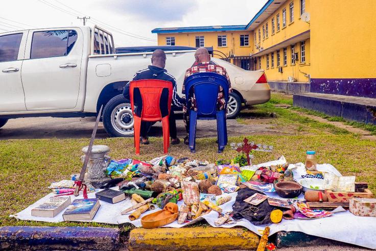 Rivers Police arrest 2 fake pastors with fetish items and fake Navy ID