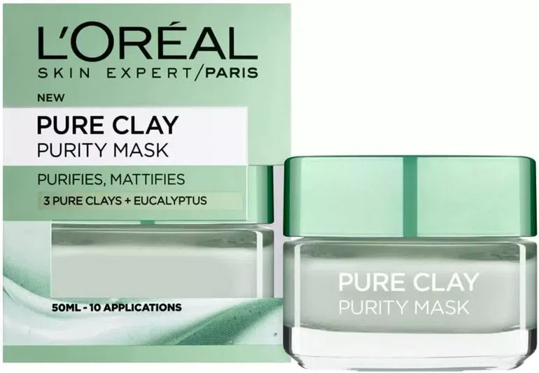 L'Oréal-Paris-Pure-Clay-Mask-With-Eucalyptus-Best-Clay-Mask-for-Oily-Skin-2025