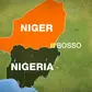 Map showing the border between Niger and Nigeria in West Africa