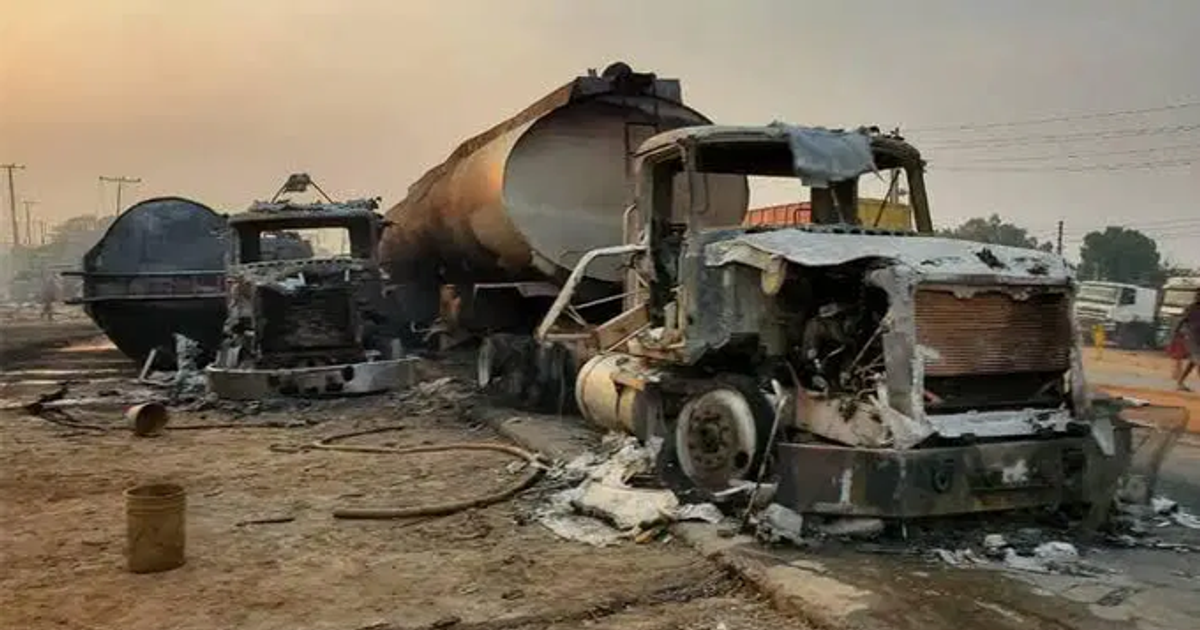 Many feared dead, 8 vehicles burnt as petrol tanker explodes in Enugu ...