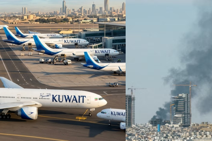 Iran bombs Kuwaits international airport as it continues strikes in the Middle East 