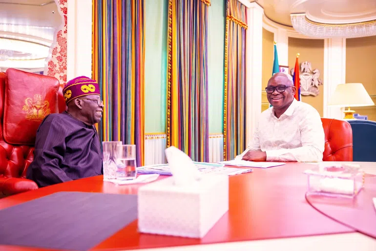 President Bola Tinubu and former Ekiti State Governor, Ayodele Fayose.