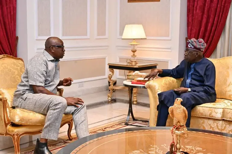 President Bola Tinubu and former Ekiti State Governor, Ayodele Fayose.