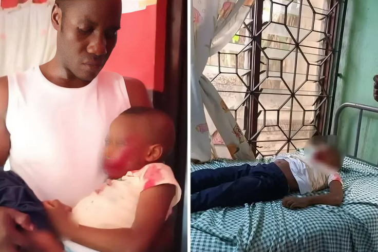 Neighbours found a 4-year-old boy in a pool of blood after he fell from a two-storey building in Aba