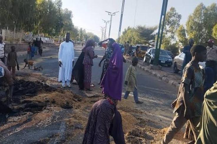 22 people hospitalised after vehicle loaded with bags of rice rammed into Christmas procession