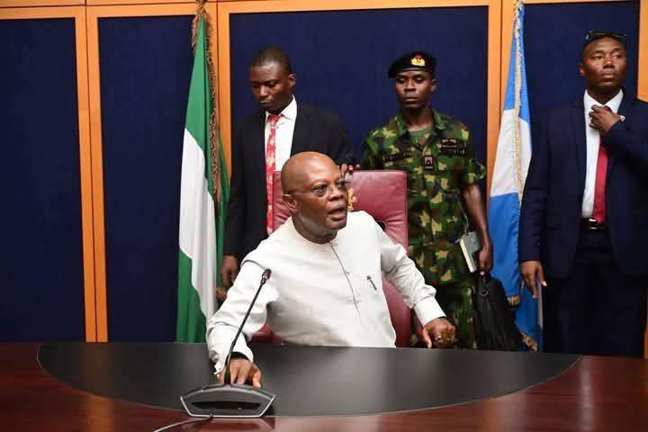 Sole Administrator in charge of Rivers State, Vice Admiral Ibok-Ete Ibas (Retd.)