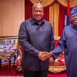 President Bola Tinubu receiving the visiting President of Ghana John Mahama, at the Presidential Villa in Abuja on Thursday