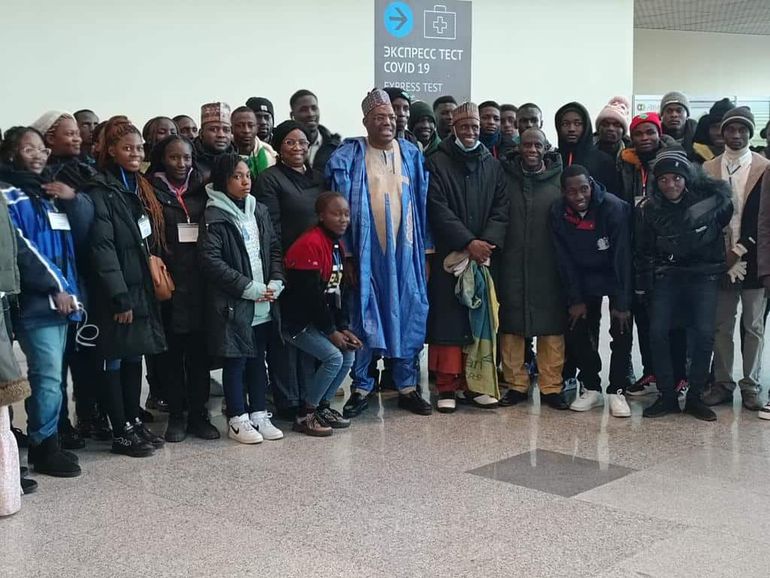 thirty-two (32) Nigerian scholars along with the accompanying officer from the Federal Scholarship Board (FSB) arrived Moscow