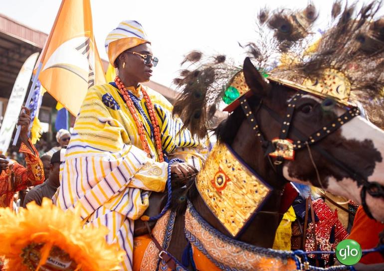 Horse riders at the Ojude Oba festival