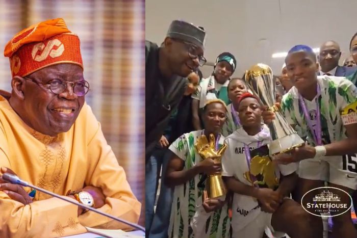 WAFCON: My regards to Rasheedat - Tinubu praises Falcons in phone call with players