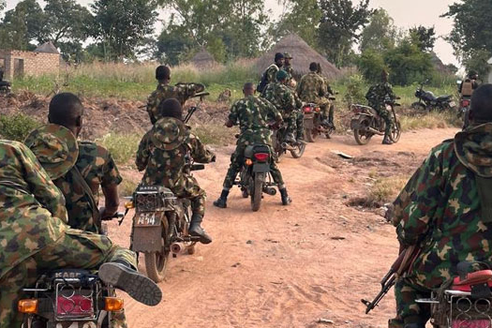 Troops of the Nigerian Army during an operation.
