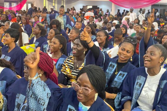 Students of  Lagos State University 2024 Modular Year Sandwich Degree Programme at the main campus, Ojo.