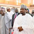 From left: Vice President Kashim Shettima; President Bola Ahmed Tinubu; and Deputy Senate President, Jubril Barau, during the Jumat prayer to Mark President Tinubu’s 73rd birthday at the National Mosque, Abuja, on Friday.