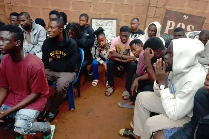 Some of the 33 Ghanaians found at Kogi camp.