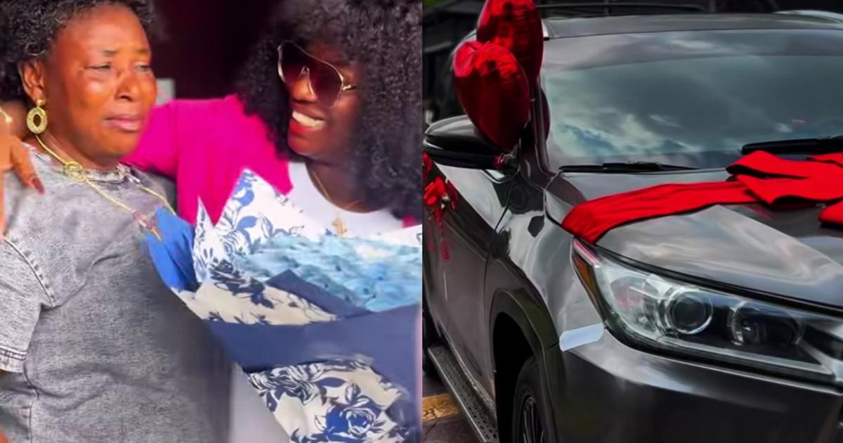 BBNaija Star Nelly Mbonu surprises mother with new car