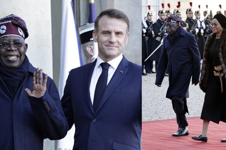 PHOTOS: President Macron receives Tinubu, wife in Paris