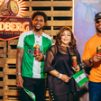 Shaffy Bello, Kunle Remi and Ex-Super Eagles and AFCON 2013 winner Brown Ideye at Goldberg AFCON Viewing party