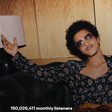 Bruno Mars reaches historic 150 million Spotify monthly listeners