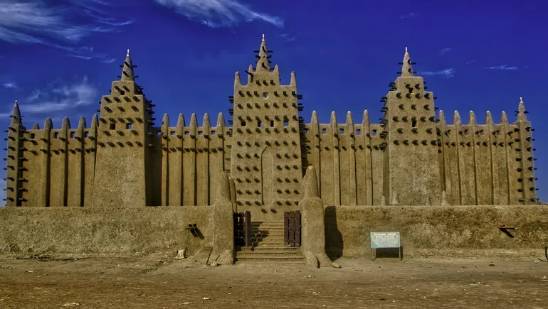 The great mosque of Djenné, a famous landmark in Mali.