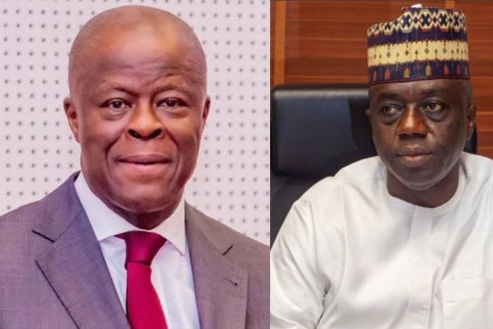 A photo collage featuring the Minister of Finance and the Coordinating Minister of the Economy, Wale Edun (L), and the Accountant General of the Federation, Shamseldeen B. Ogunjimi (R).