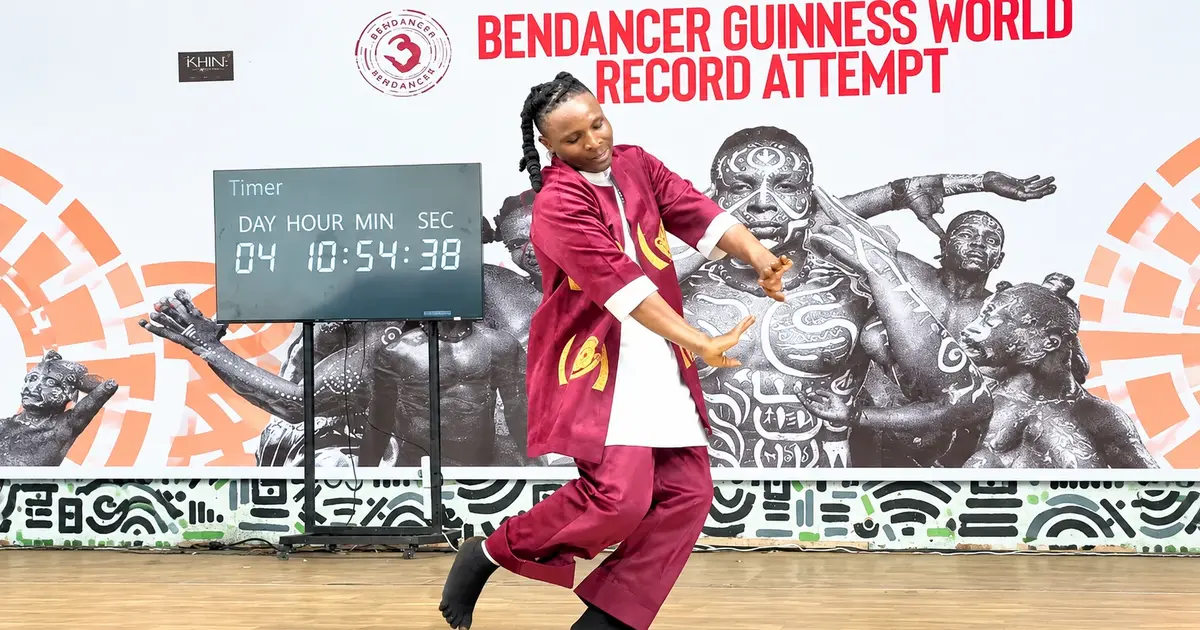 Nigerian dancer Bendancer attempts 168-hour Guinness record, keeps moving for 7 days without giving up