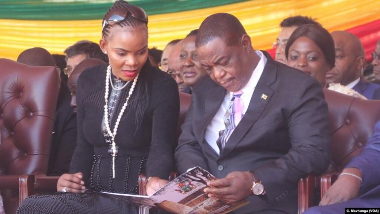 Marry Mubaiwa and Zimbabwean Vice President Constantino Chiwenga.