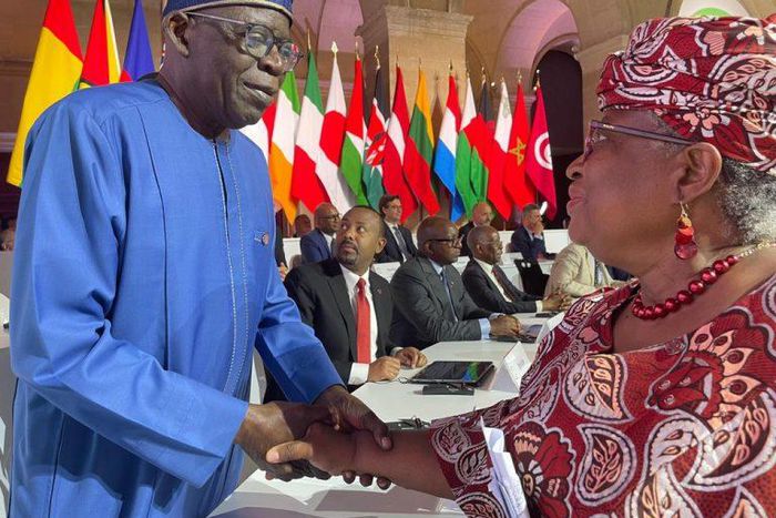President Bola Tinubu and Ngozi Okonjo Iweala met in France in June 2023.