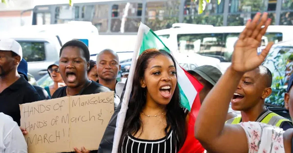 Old video clip shows South African anti-immigration march leader saying she prefers Nigerian men