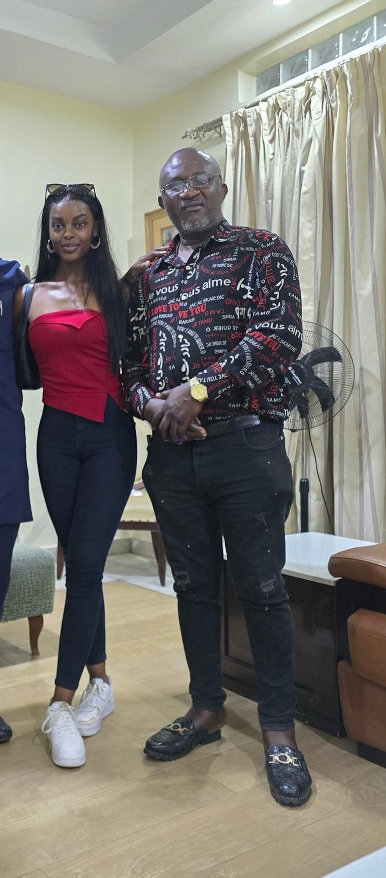 Chidimma Adetshina pictured with her father